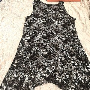 ReneRofe Asymmetrical Floral Dress w/ Pockets